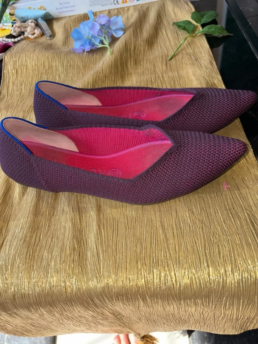 Rothy’s The Flat in Berry Lattice Retired Color Size size 7.5